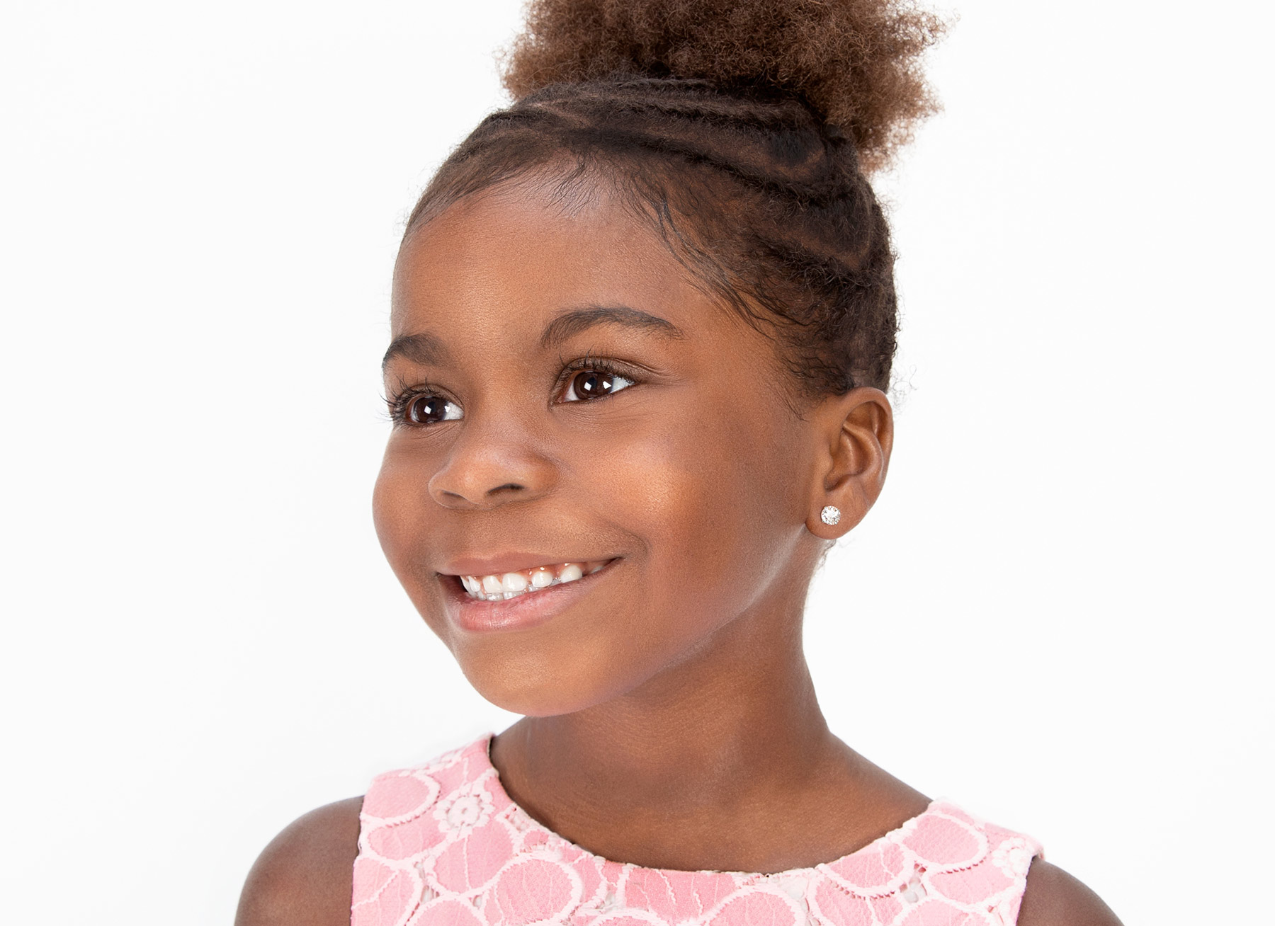 Earring Shown on 7 Year Old Girl