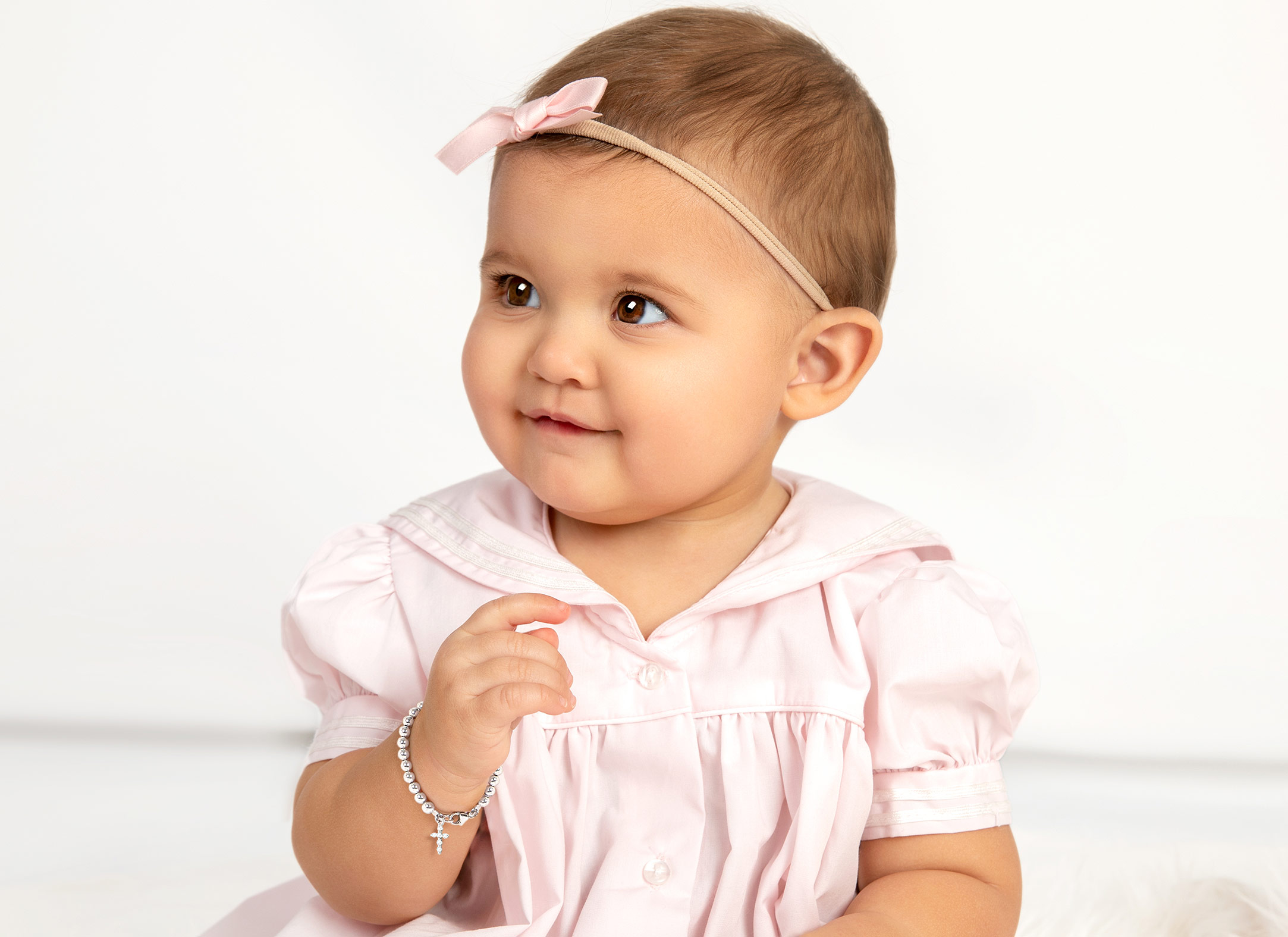 Example Bracelet Shown on 9 Month Old Girl<br />&nbsp;