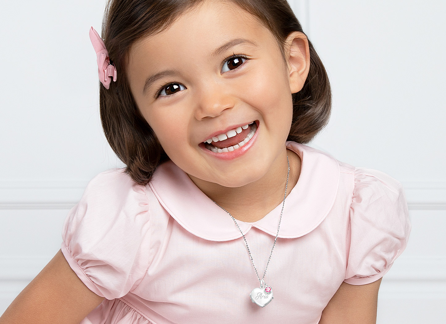 Example Necklace Shown on 4 Year Old Girl
