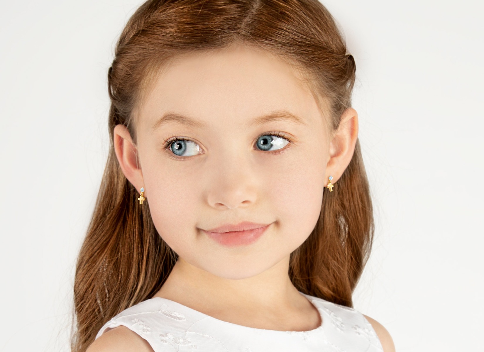 Earring Shown on 7 Year Old Girl