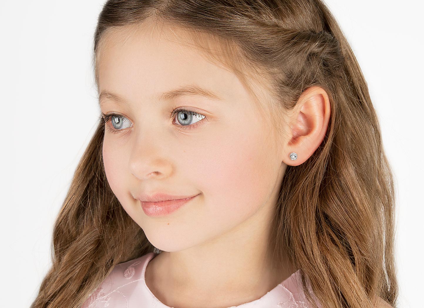 Earring Shown on 7 Year Old Girl