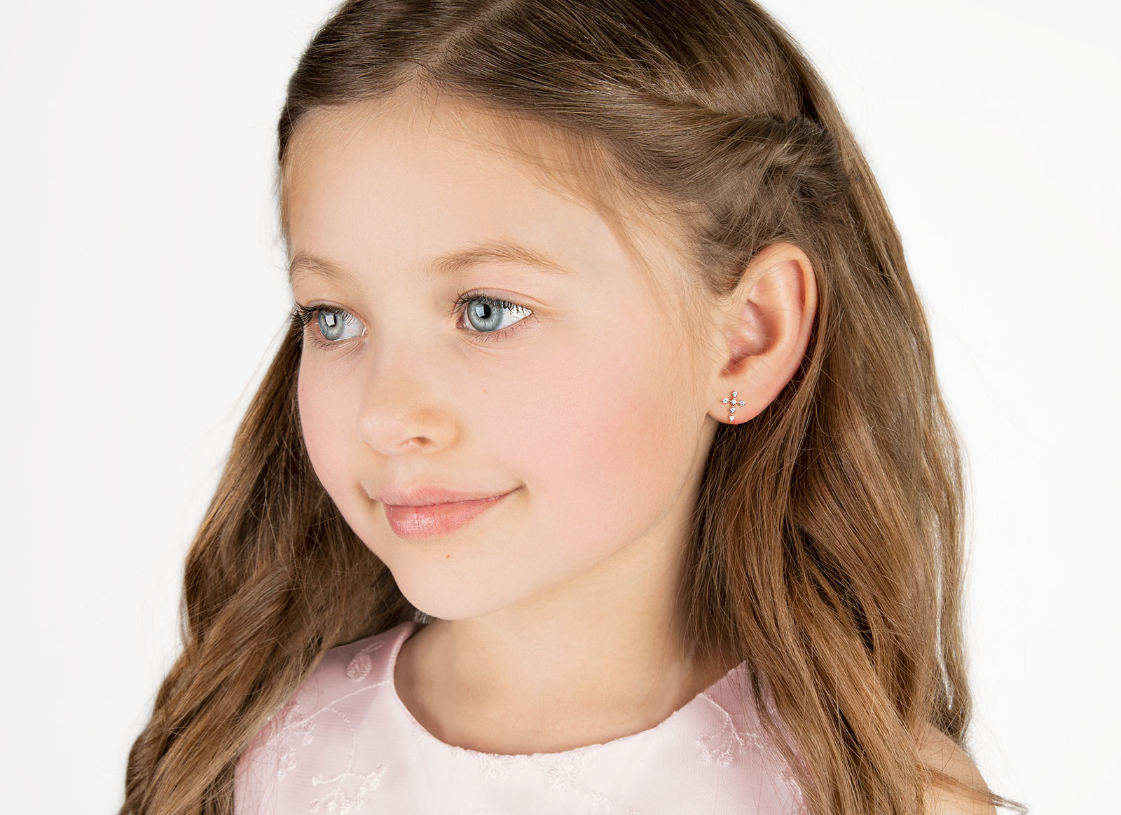 Earring Shown on 7 Year Old Girl