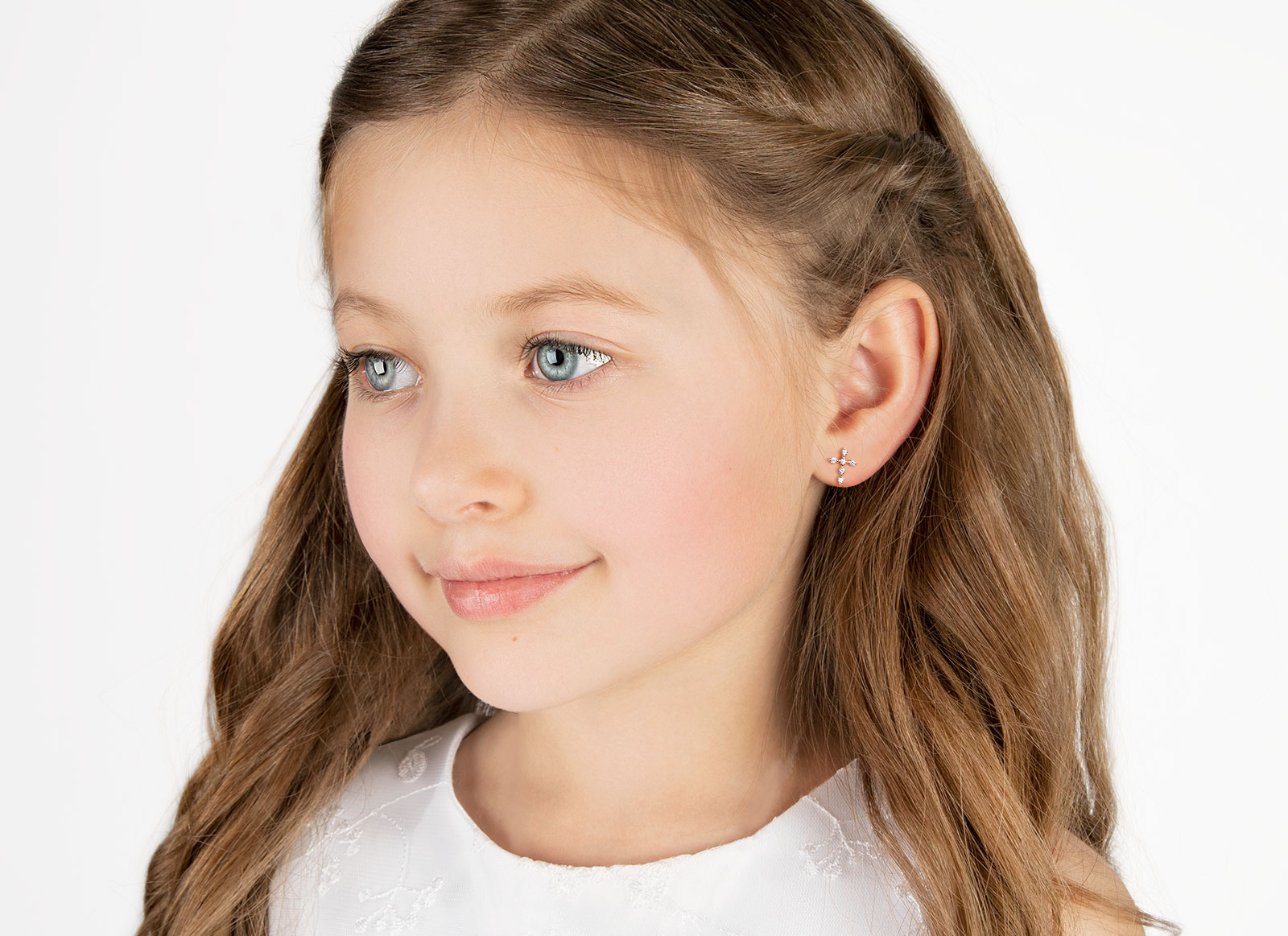 Earring Shown on 7 Year Old Girl