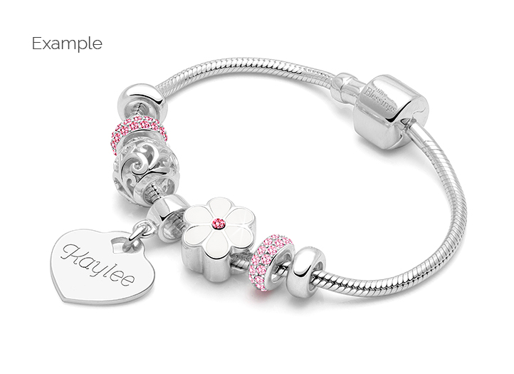 Adoré&trade; Charm Shown on Example Bracelet
