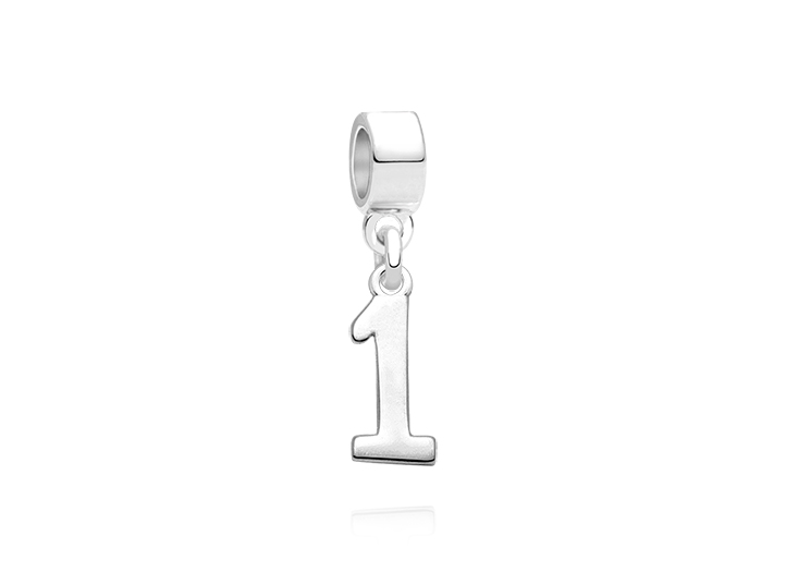 Enlarged to Show Detail<br /> Adoré&trade; Charm Shown with Silver Bail
