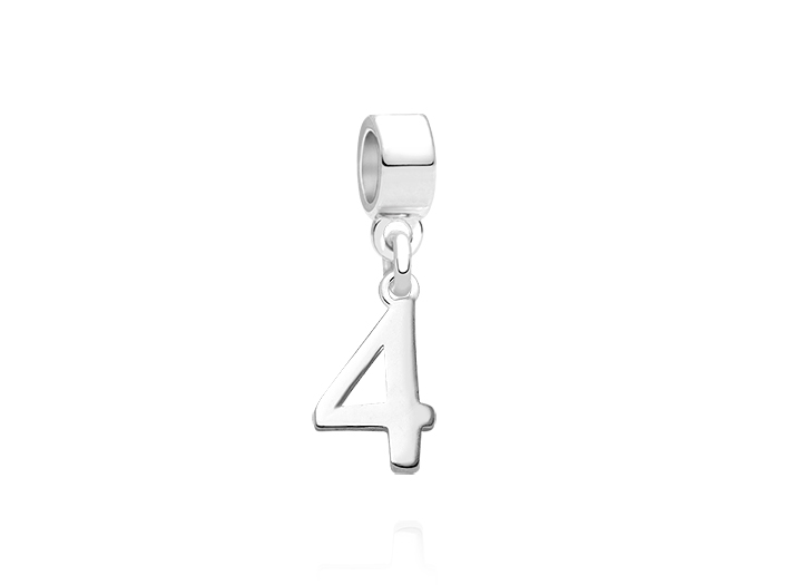 Enlarged to Show Detail<br /> Adoré&trade; Charm Shown with Silver Bail
