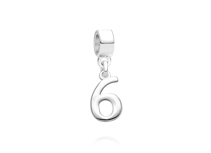 Enlarged to Show Detail<br /> Adoré&trade; Charm Shown with Silver Bail
