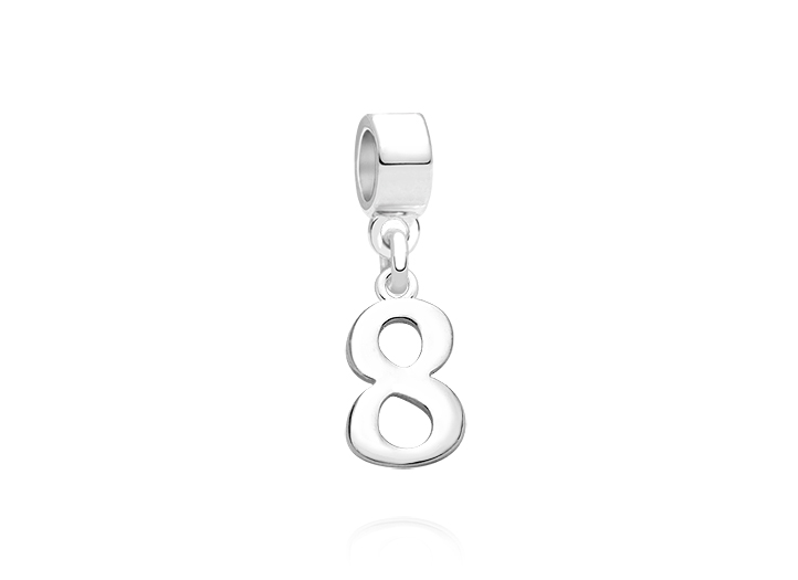 Enlarged to Show Detail<br /> Adoré&trade; Charm Shown with Silver Bail
