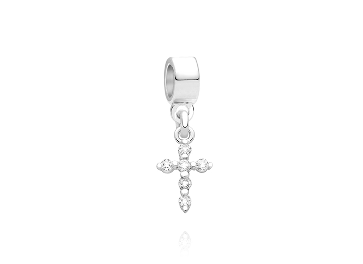 Enlarged to Show Detail<br /> Adoré&trade; Charm Shown with Silver Bail
