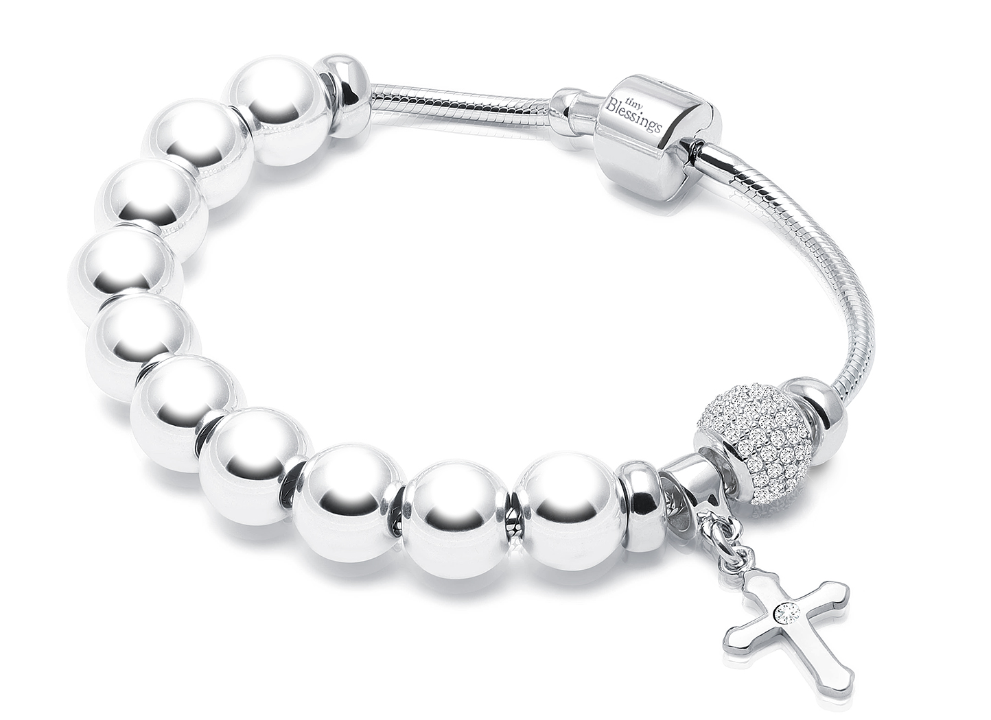 Enlarged to Show Detail<br>Shown with <u>Included</u> Cross Charm