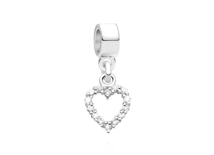Enlarged to Show Detail<br /> Adoré™ Charm Shown with Silver Bail