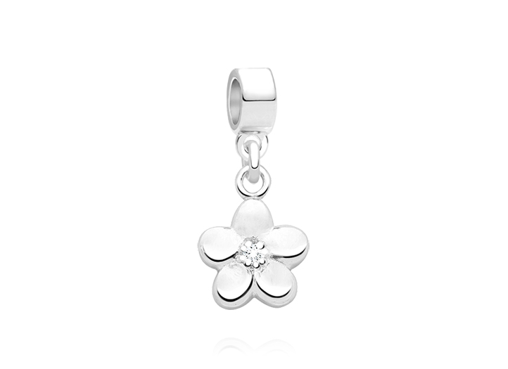 Enlarged to Show Detail<br /> Adoré™ Charm Shown with Silver Bail