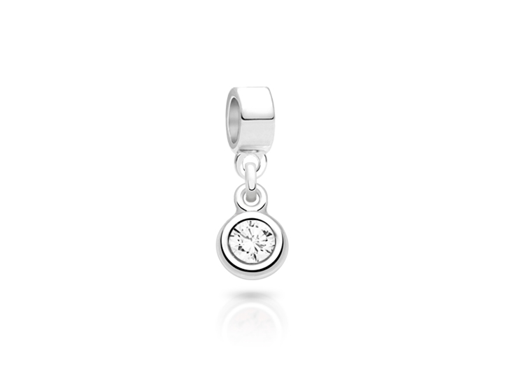 Enlarged to Show Detail<br />Adoré™ Charm Shown with Silver Bail