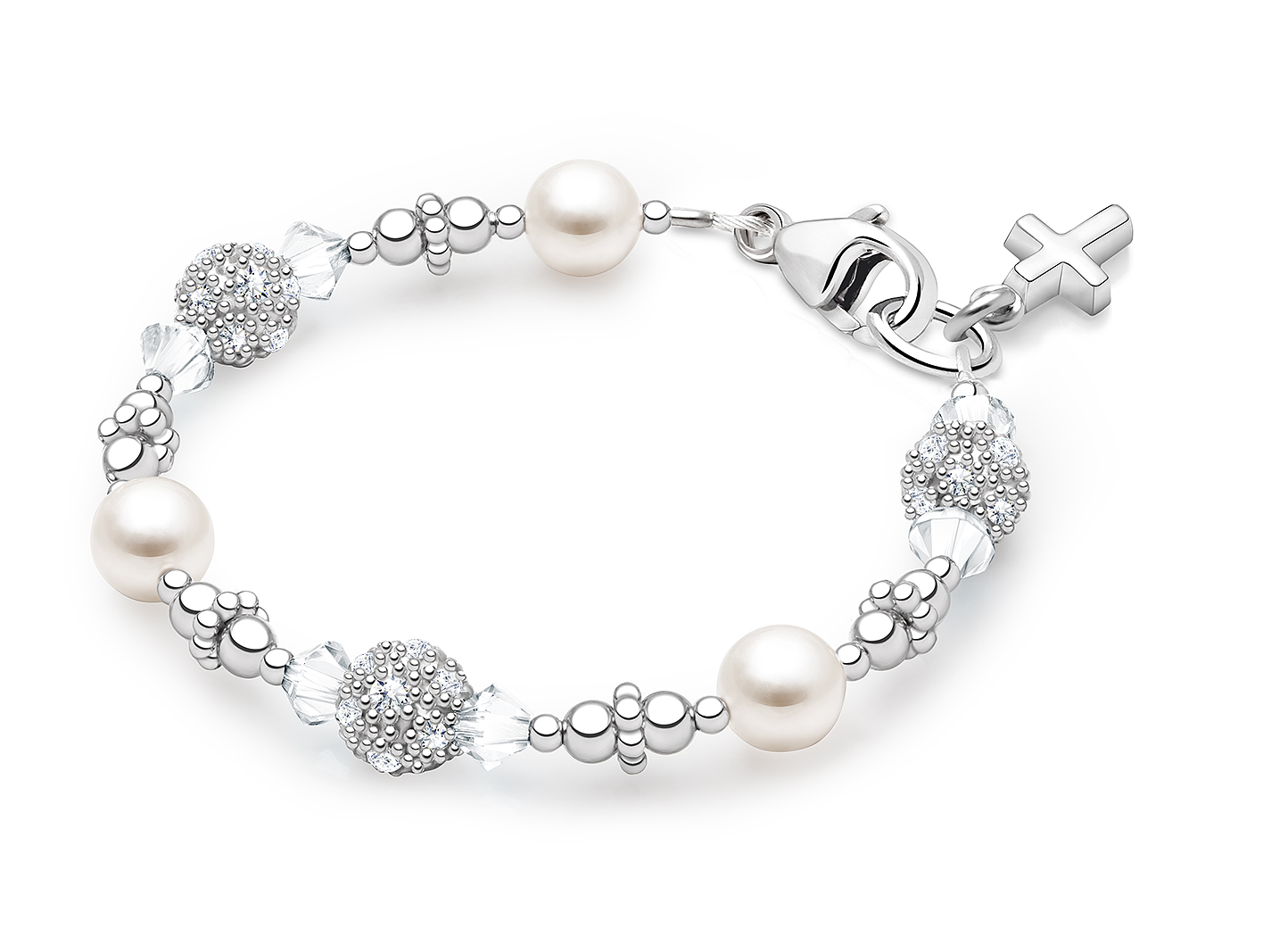 Enlarged to Show Detail<br />Shown with <u>Included</u> Cross Charm