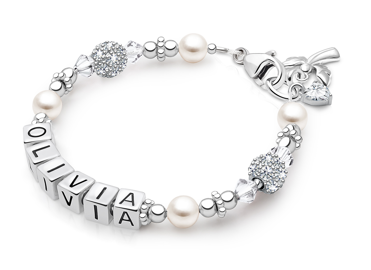 Shown with <u>Upgraded</u> Religious Charm - Heart Charm <u>NOT</u> Included<br />( add the charms your child would love )