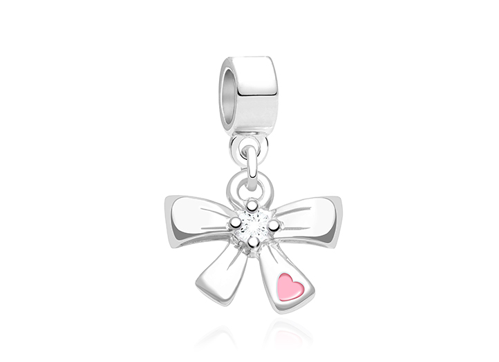 Enlarged to Show Detail<br /> Adoré™ Charm Shown with Silver Bail