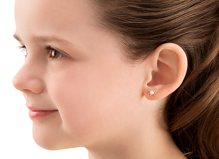 Earring Shown on 4 Year Old Girl