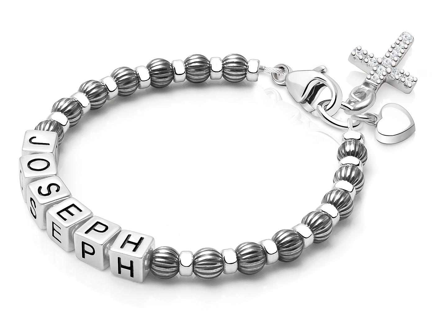 Shown with <u>Upgraded</u> Cross - Heart Charm <u>NOT</u> Included<br />( add the charms your child would love )
