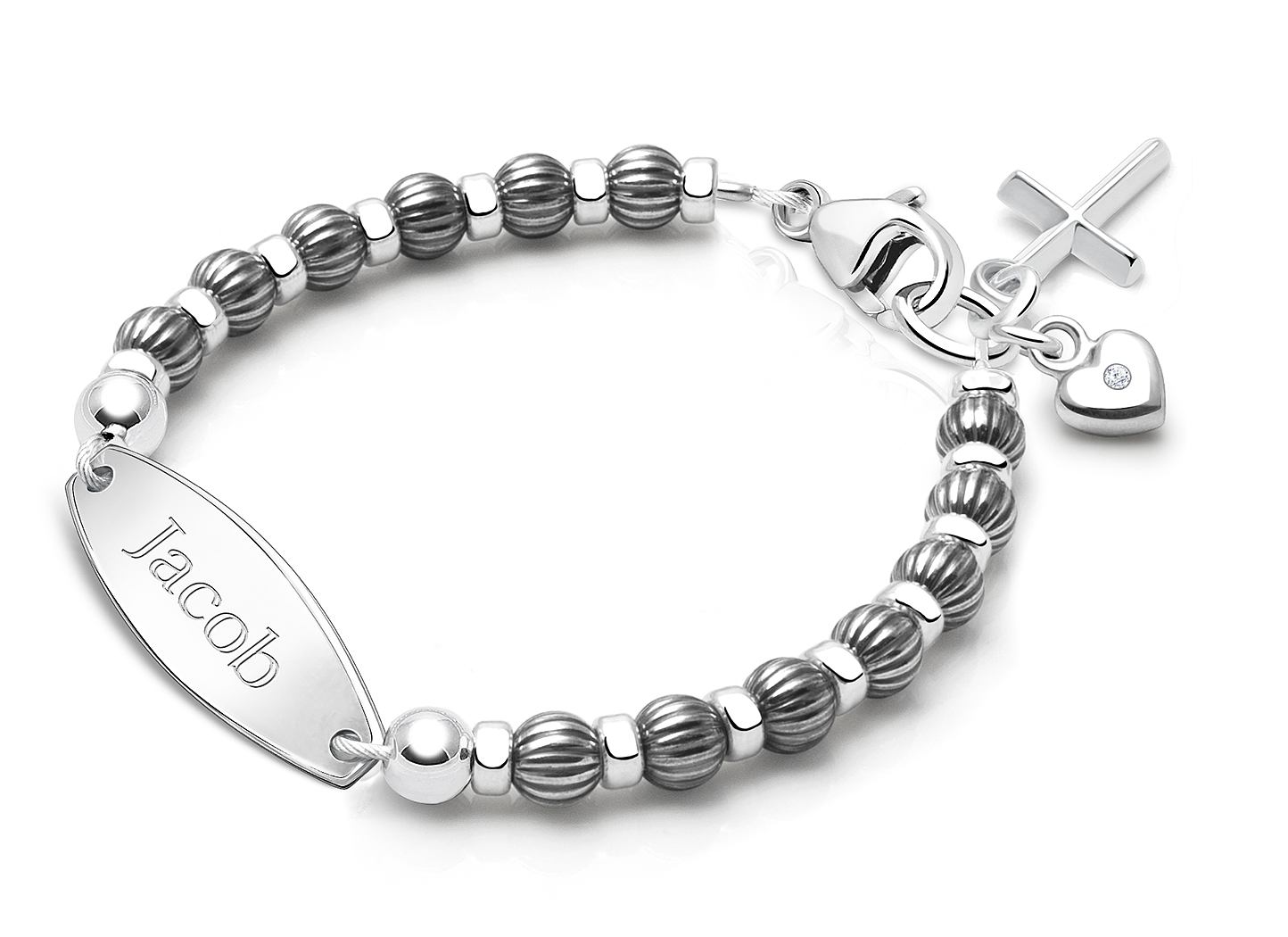 Shown with <u>Upgraded</u> Cross - Heart Charm <u>NOT</u> Included<br />( add the charms your child would love )