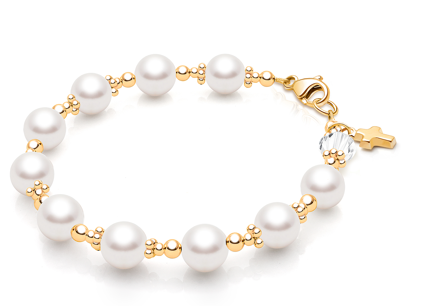 Enlarged to Show Detail<br />Shown with <u>Included</u> Cross Charm