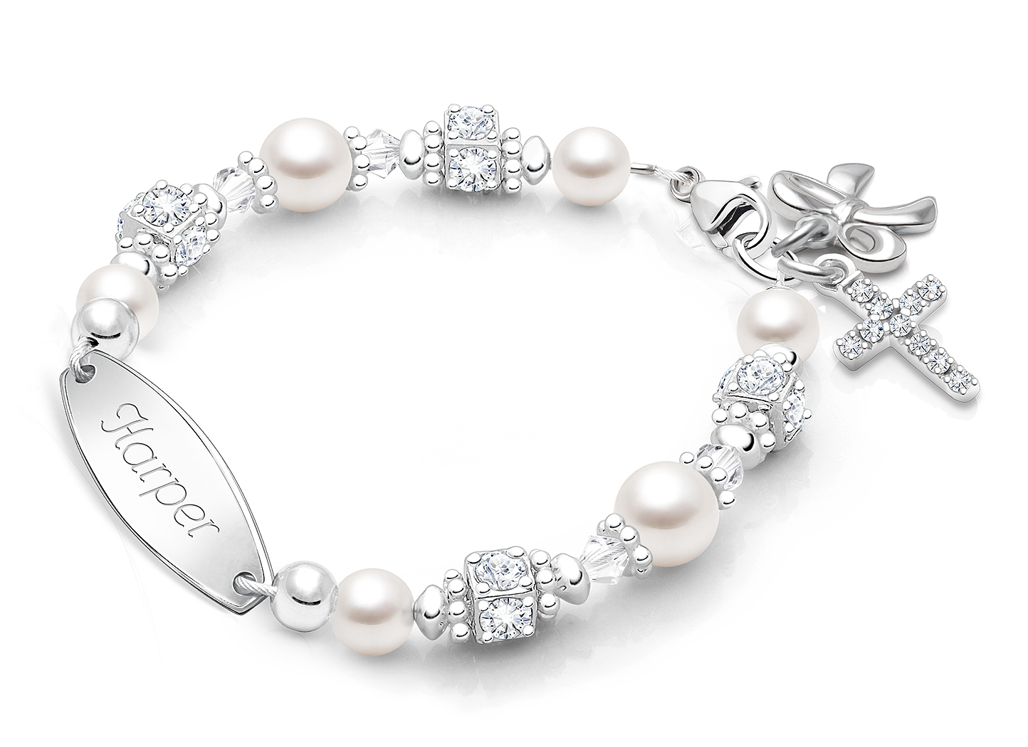 Shown with <u>Upgraded</u> Cross - Bow Charm <u>NOT</u> Included<br />( add the charms your child would love )