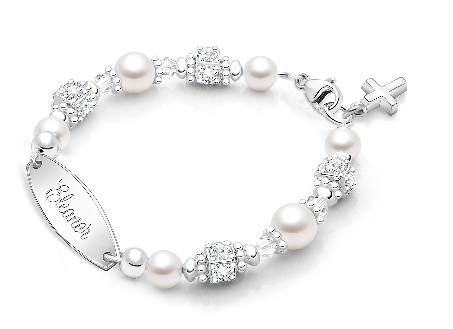 Enlarged to Show Detail<br />Shown with <u>Included</u> Cross Charm