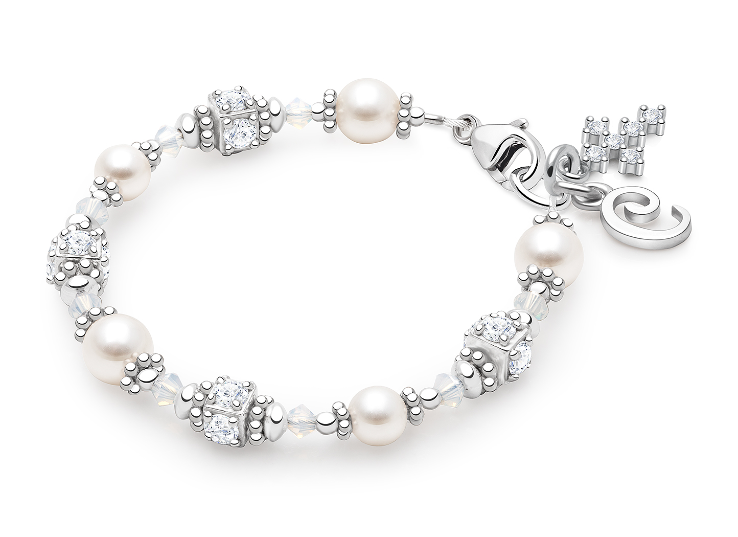 Shown with <u>Upgraded</u> Cross - Initial Charm <u>NOT</u> Included<br />( add the charms your child would love )