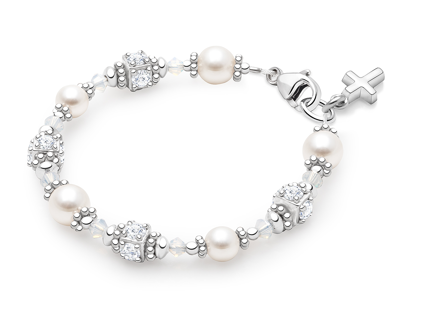Enlarged to Show Detail<br />Shown with <u>Included</u> Cross Charm