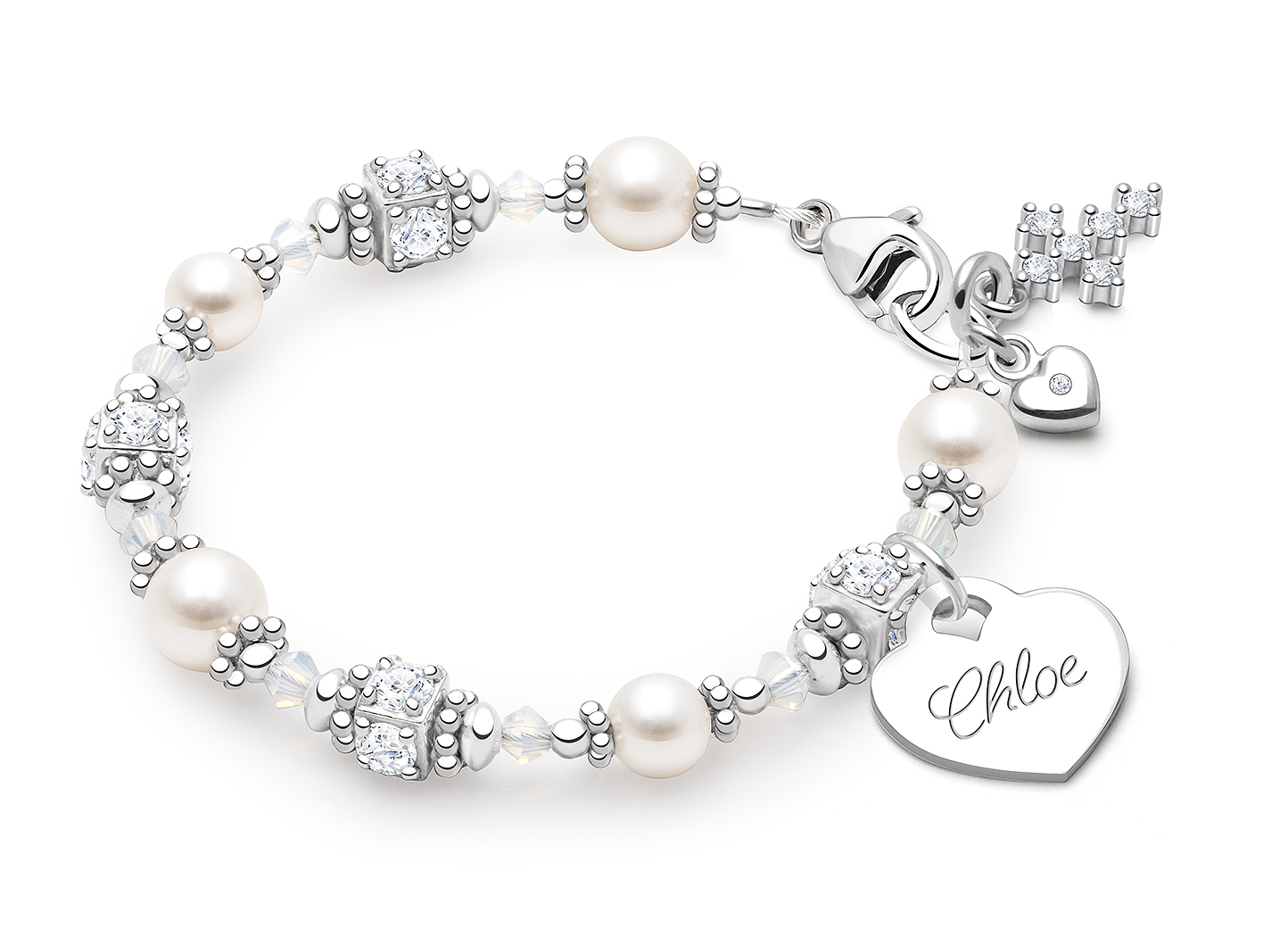 Shown with <u>Upgraded</u> Cross - Heart Charm <u>NOT</u> Included<br />( add the charms your child would love )