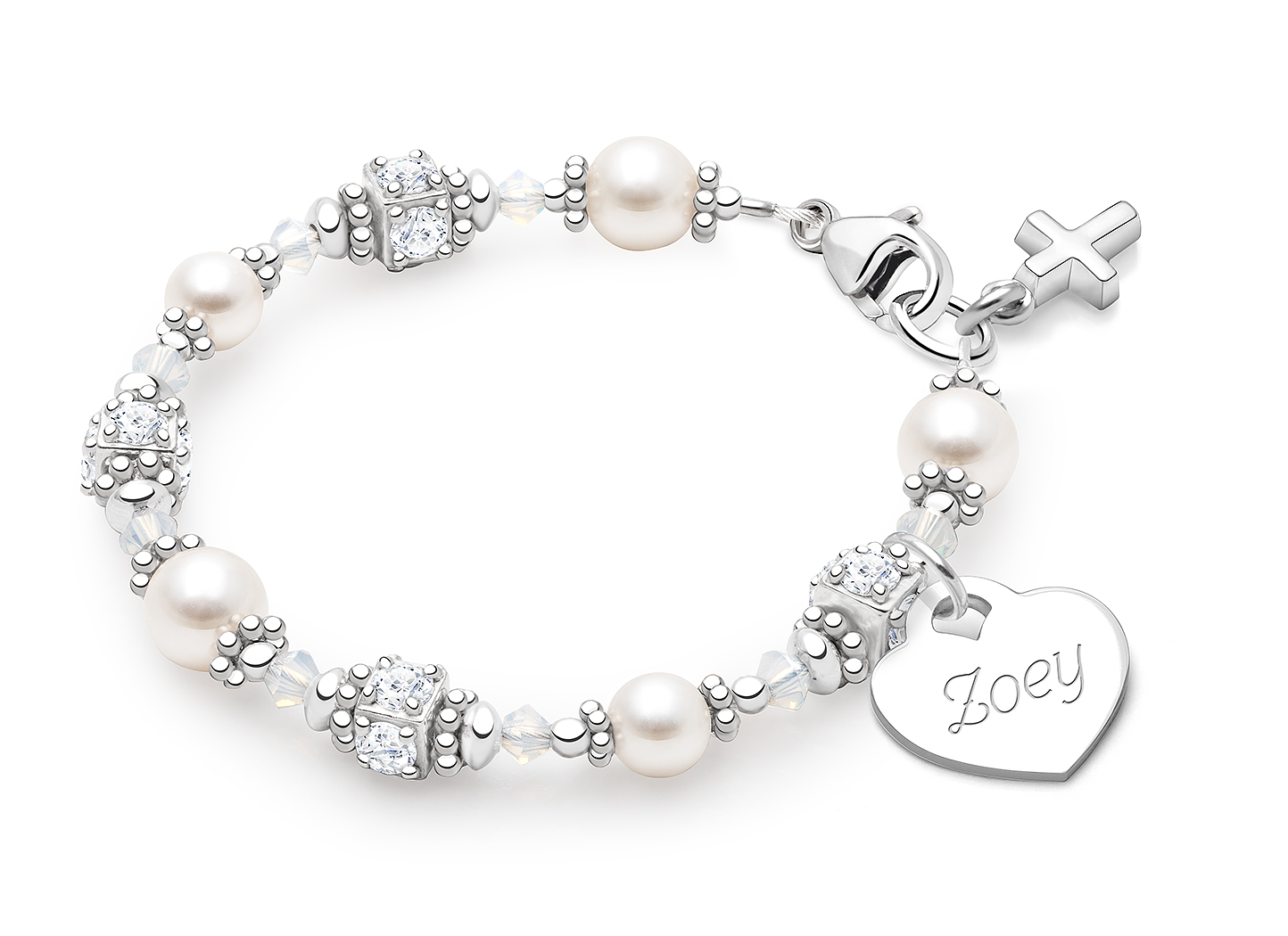 Enlarged to Show Detail<br />Shown with <u>Included</u> Cross Charm