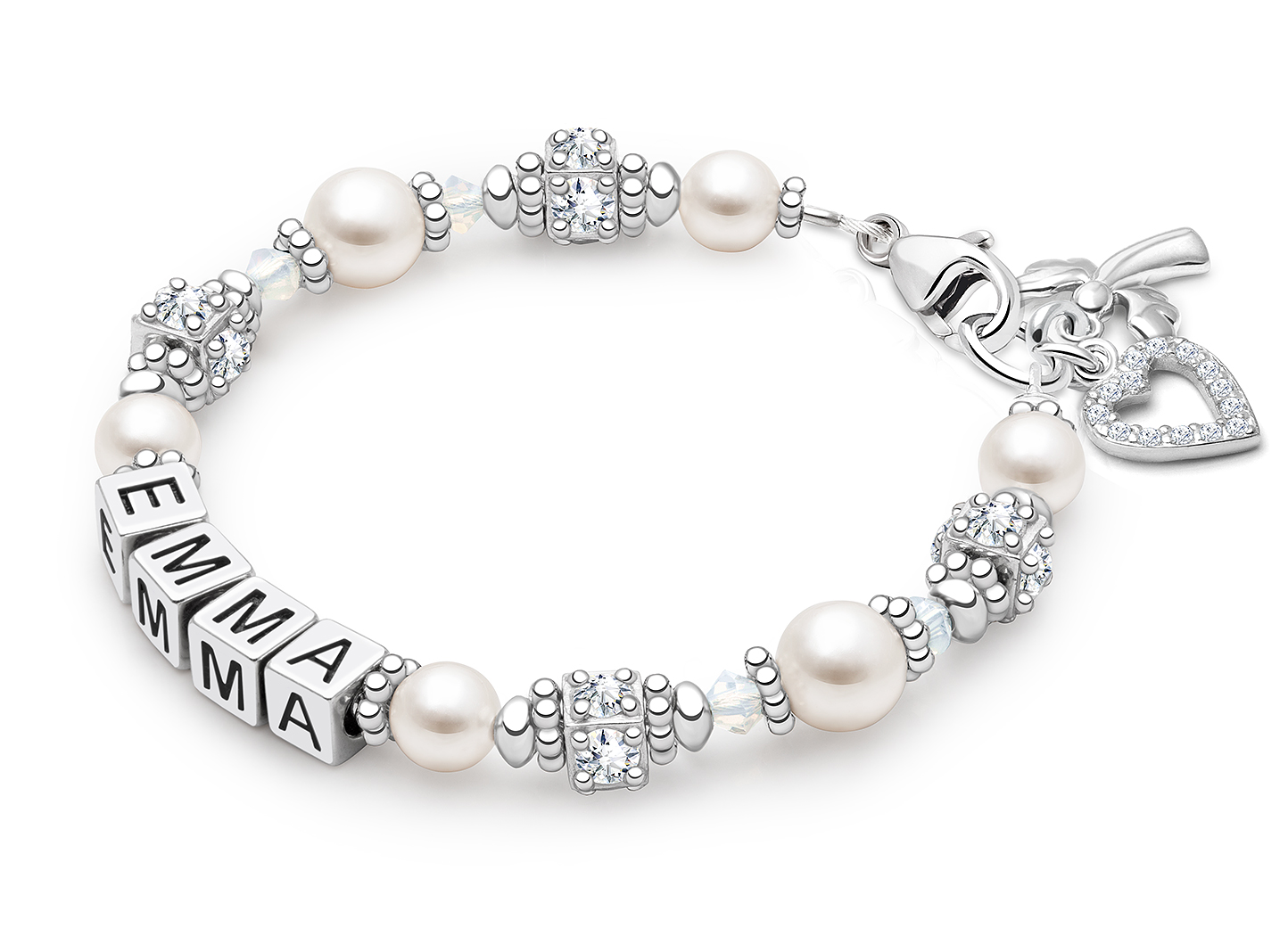 Shown with <u>Upgraded</u> Religious Charm - Heart Charm <u>NOT</u> Included<br />( add the charms your child would love )