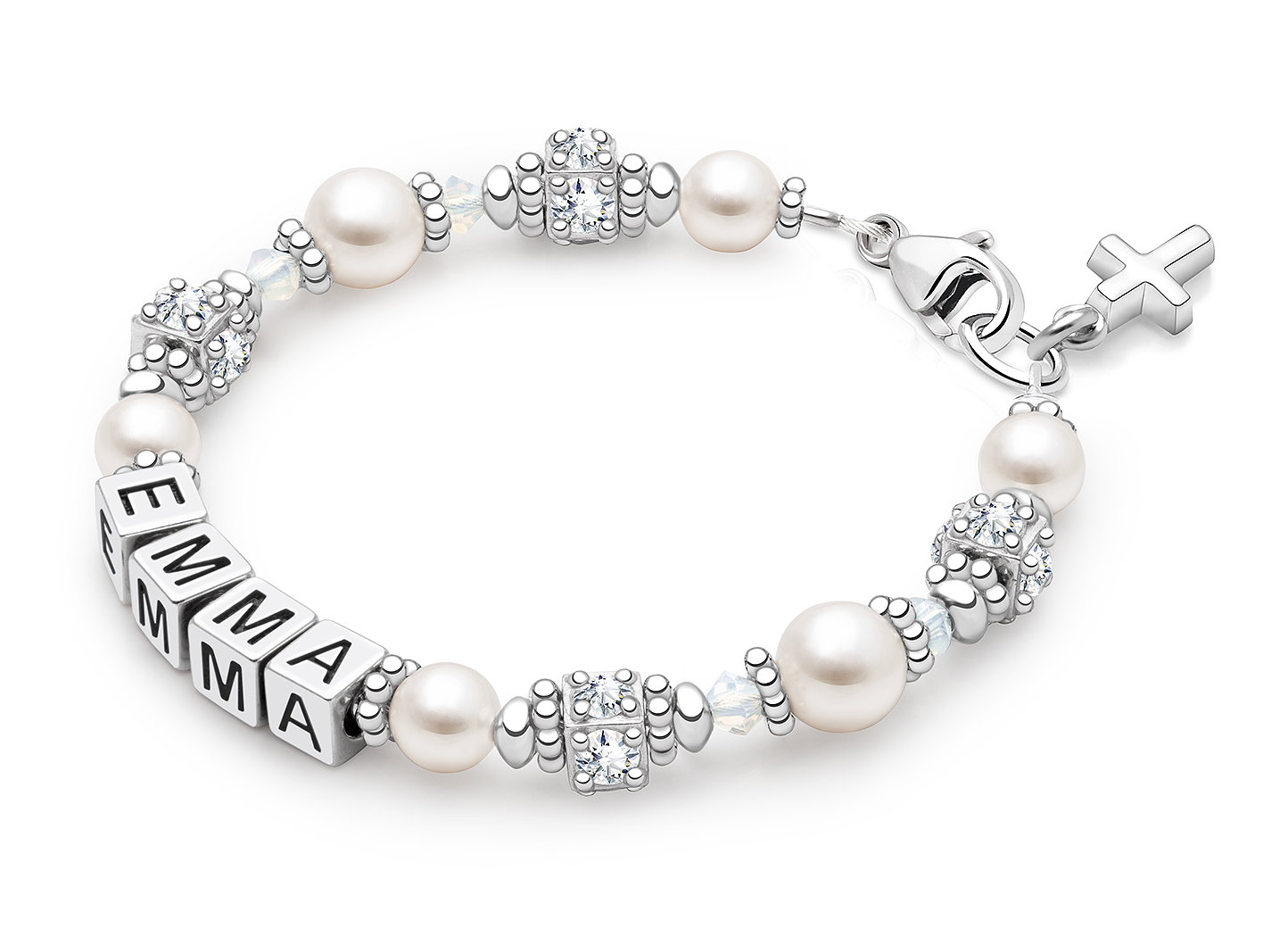 Enlarged to Show Detail<br />Shown with <u>Included</u> Cross Charm