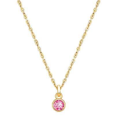 tB® Birthstone, Teen&#039;s Personalized Necklace for Girls (All 12 Crystal Birthstones Available) - 14K Gold