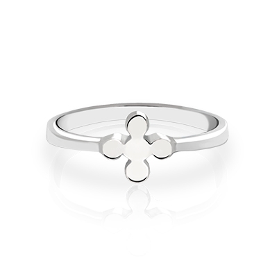 Four Point Cross, Children&#039;s Ring - Sterling Silver