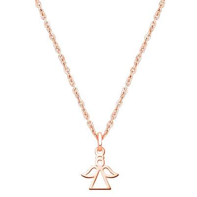 Angel of Heaven, Children&#039;s Necklace for Girls - 14K Rose Gold