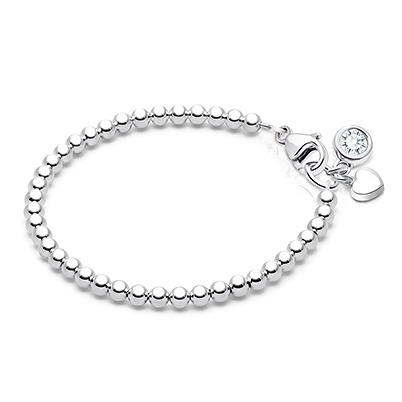 3mm Tiny Blessings Beads, Baby/Children's Beaded Bracelet for Girls - Sterling Silver