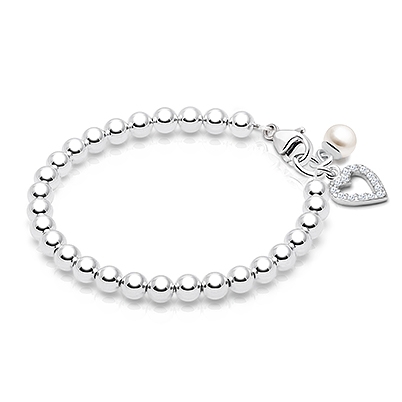 4mm Tiny Blessings Beads, Teen&#039;s Beaded Bracelet for Girls - Sterling Silver