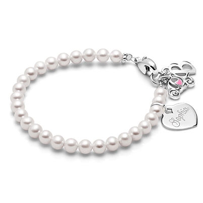 4mm Cultured Pearls Baby/Children&#039;s Beaded Bracelet 402
