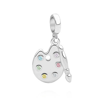 She paints with the colors of the wind! A charm for the little artist.