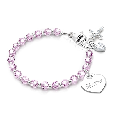Teen&#039;s Birthstone Crystal Bracelet for Girls in the Month of january/february/march/april/may/june/july/august/september/october/november/december