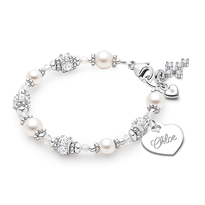Personalized Engraved Bracelet for Girls Christening/Baptism