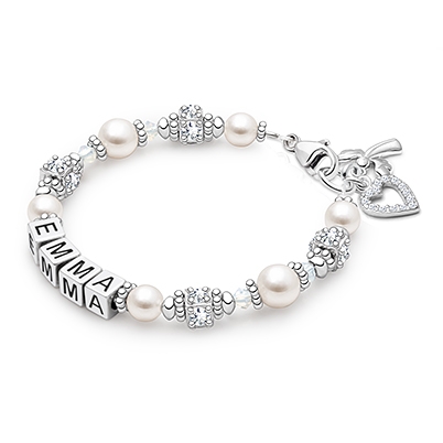 Name Bracelet for Girls First Communion