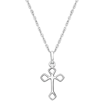 Boys Silver Cross Necklace