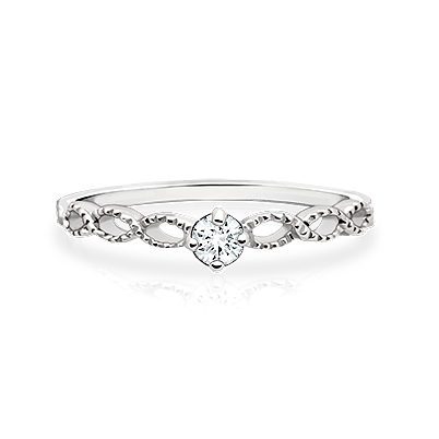 Entwined Elegance, Clear CZ Ring - Sterling Silver