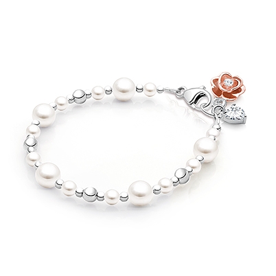 Little Lady, Baby/Children’s Beaded Bracelet for Girls - Sterling Silver