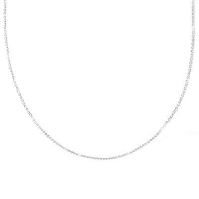 Individual Necklace Chain, Extendable Italian Made Diamond Cut Cable Chain - Sterling Silver