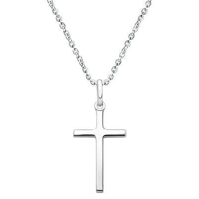 Child of Faith Cross, Children&#039;s Necklace for Girls - Sterling Silver