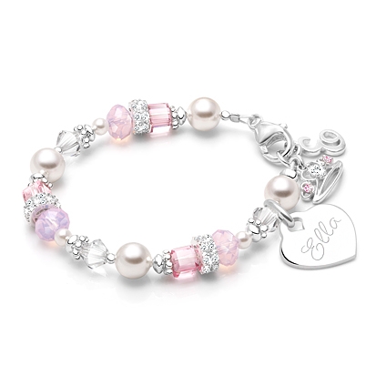 Duchess, Baby/Children&#039;s Beaded Bracelet for Girls - Sterling Silver