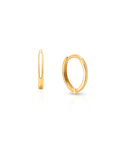 11mm Classic Huggie Hoops, Baby/Children&#039;s Earrings - 14K Gold