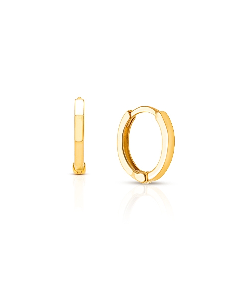 11mm Modern Huggie Hoops, Baby/Children&#039;s Earrings - 14K Gold
